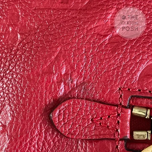 ❌SOLD❌ Louis Vuitton Bastille PM Empreinte Cerise Red Leather Tote Bag DU2184 - Picture 7 of 14